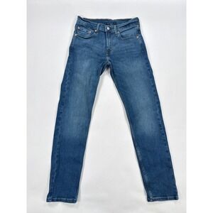 Levis 502 Jeans Mens 29x32 Blue Taper Stretch Denim Medium Wash Red Tab